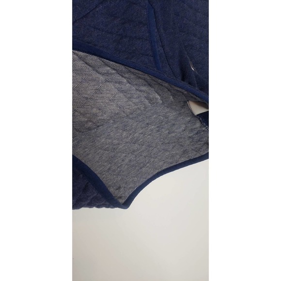 Guideboat Co. J’Adore Quilted Half-Zip Pullover Sweater Top Small Blue - Picture 8 of 11